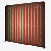 Aperturee - Aperturee Retro Striped Circus Carnival Square Tension Backdrop